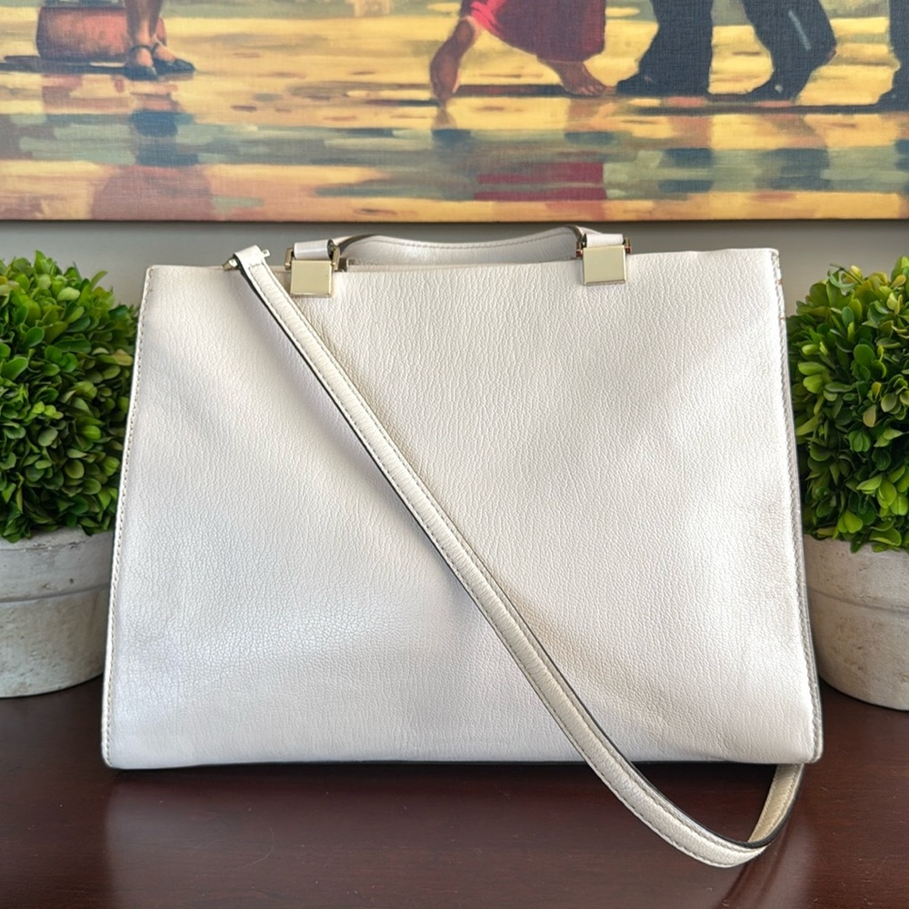 KATE SPADE ♠️ New York "CHANTELLE" WALTER PLACE PEBBLE LEATHER SATCHEL BAG GUC - Picture 8 of 16